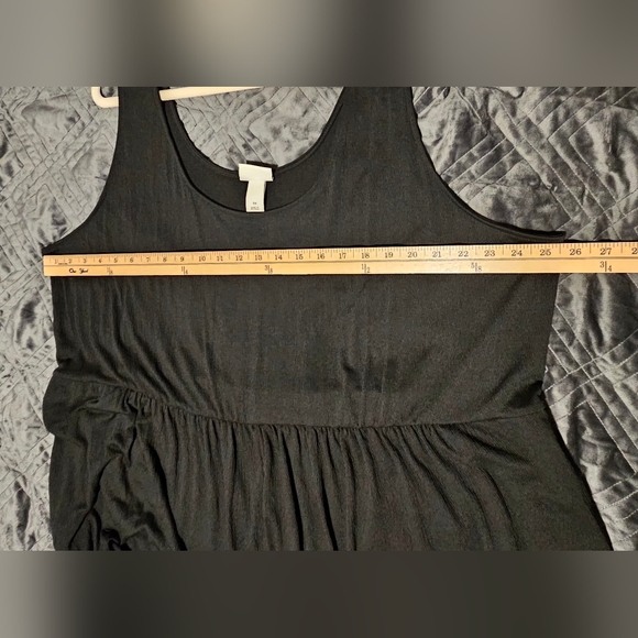 Ava & Viv Black Sleeveless Scoop-neck Babydoll Empire Waist Midi Dress Size 3X - Picture 8 of 12